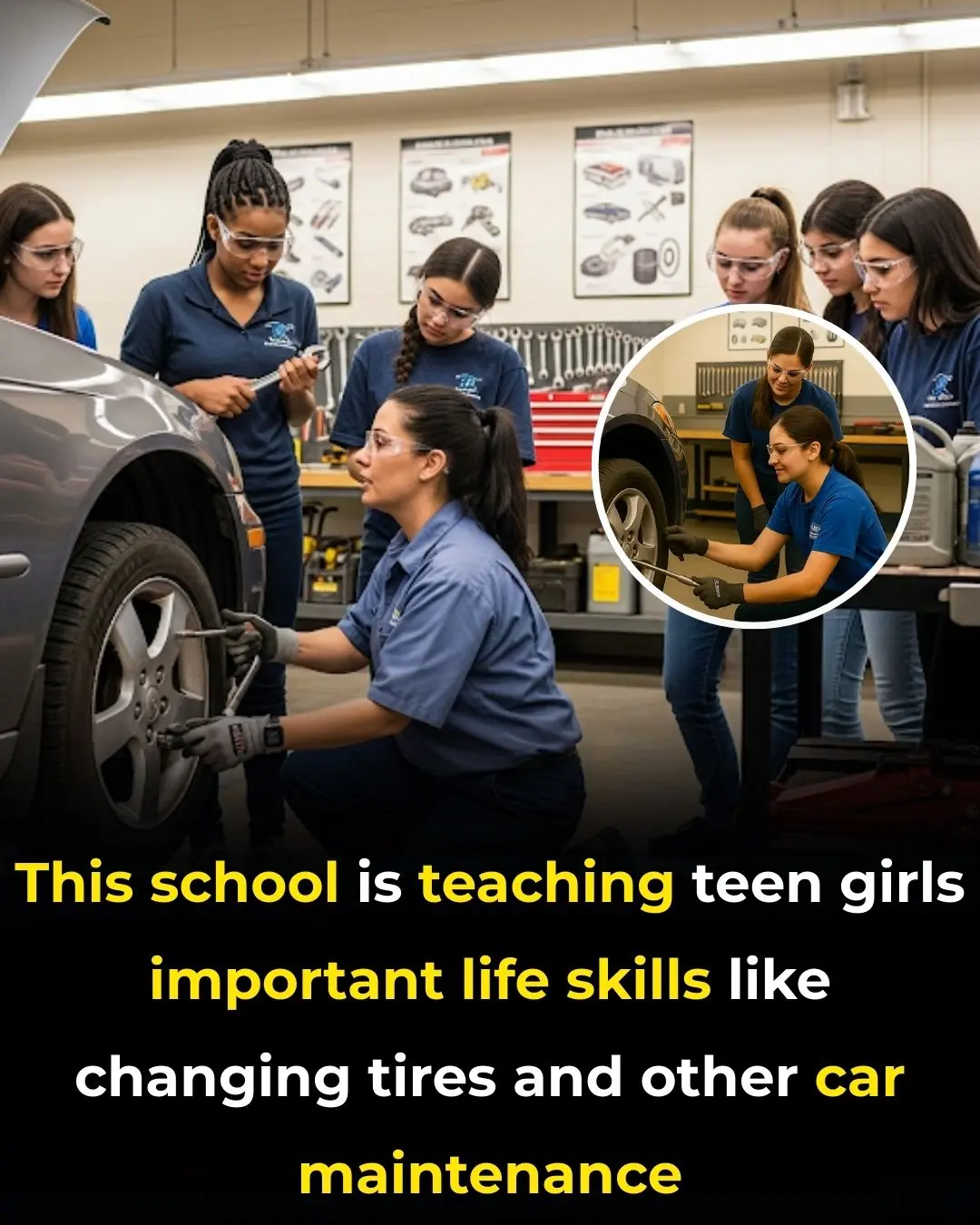 This School Is Teaching Teen Girls Important Life Skills Like Changing Tires and Other Car Maintenance
