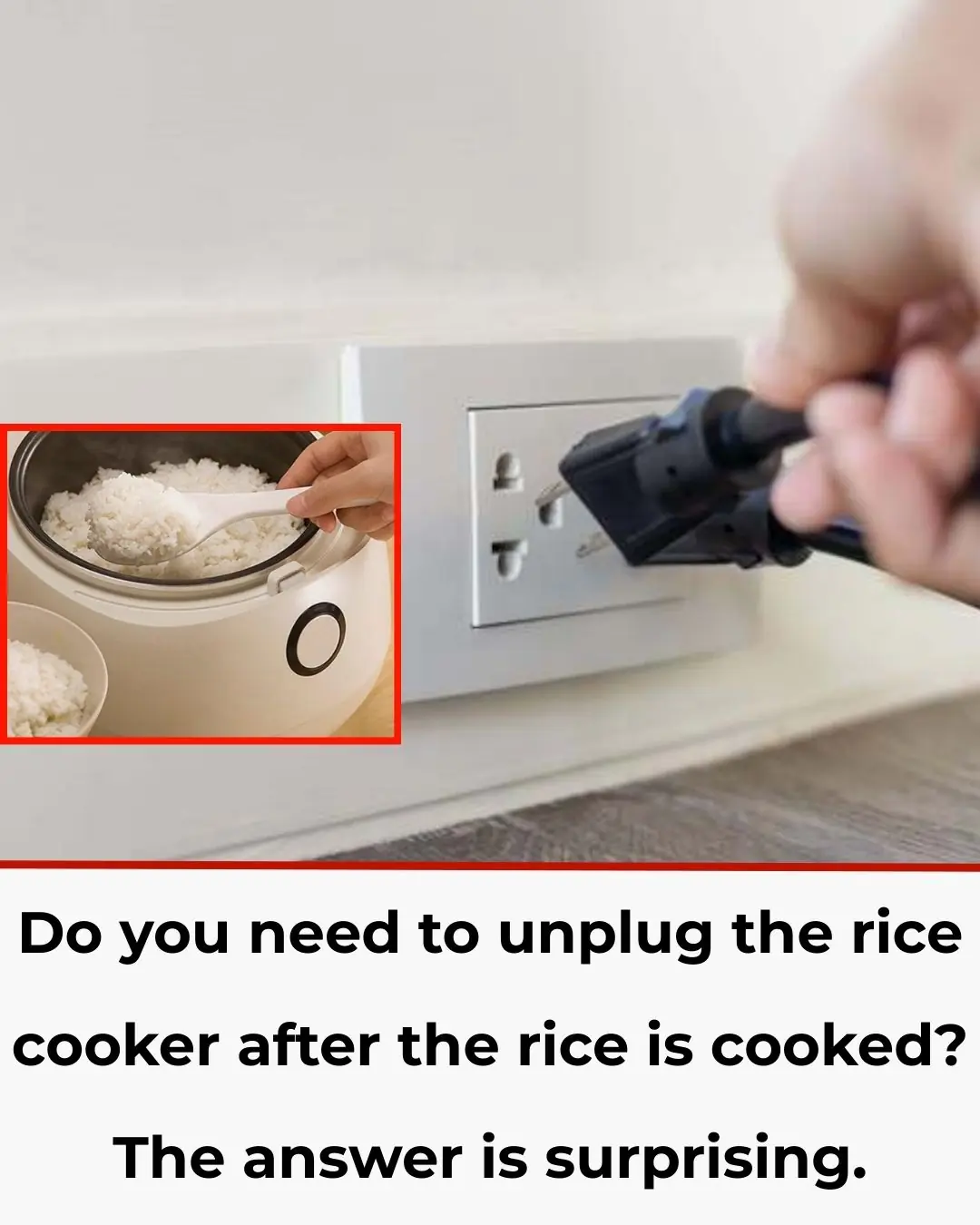 Do you need to unplug the rice cooker after the rice is cooked? The answer is surprising.