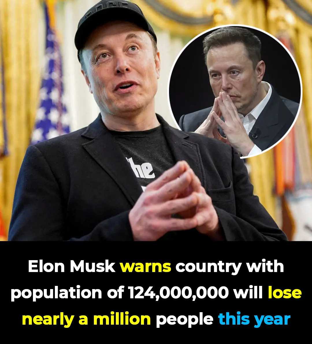 Elon Musk warns country with population of 124,000,000 will lose nearly a million people this year