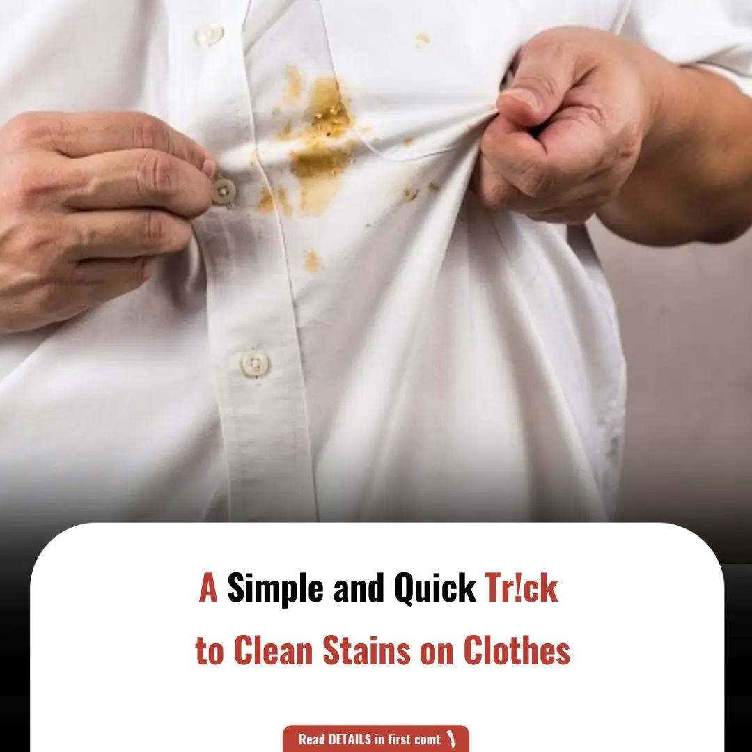 A Simple and Quick Trick to Clean Stains on Clothes