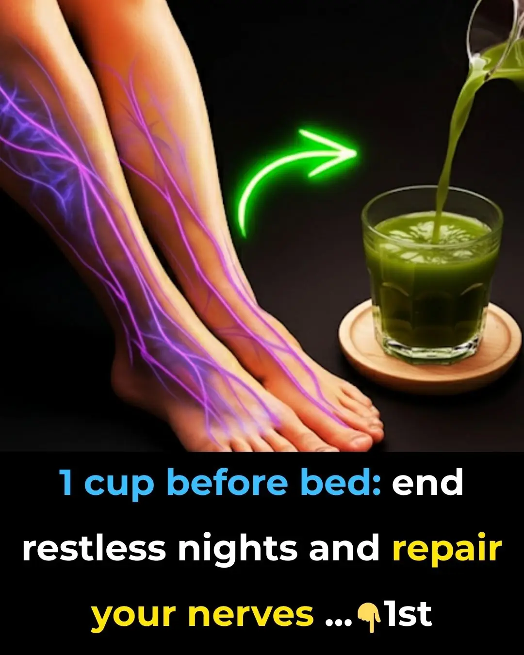 1 cup before bed: end restless nights and repair your nerves