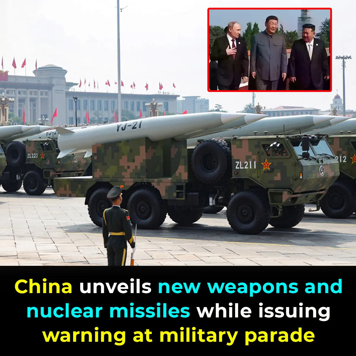 China unveils new weapons and nuclear missiles while issuing warning at military parade