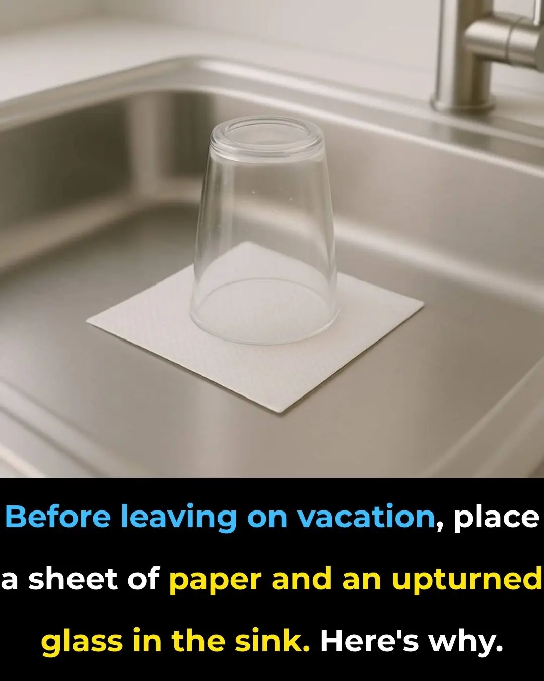 Sink Trick You Should Always Do Before Vacation