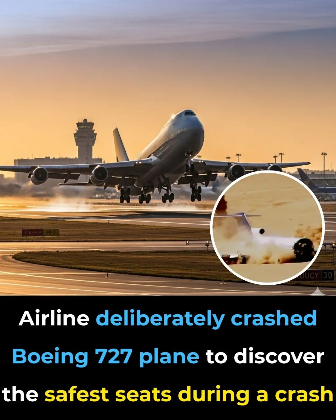Airline deliberately crashed Boeing 727 plane to discover the safest seats during a crash