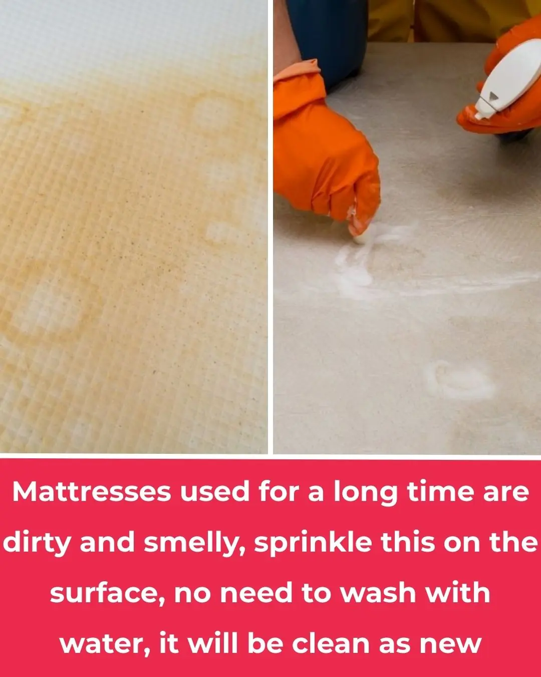 Mattresses used for a long time are dirty and smelly, sprinkle this on the surface, no need to wash with water, it will be clean as new