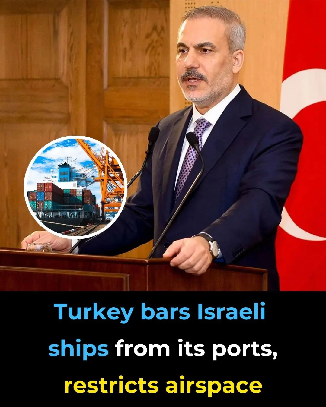 Turkey bars Israeli ships from its ports, restricts airspace