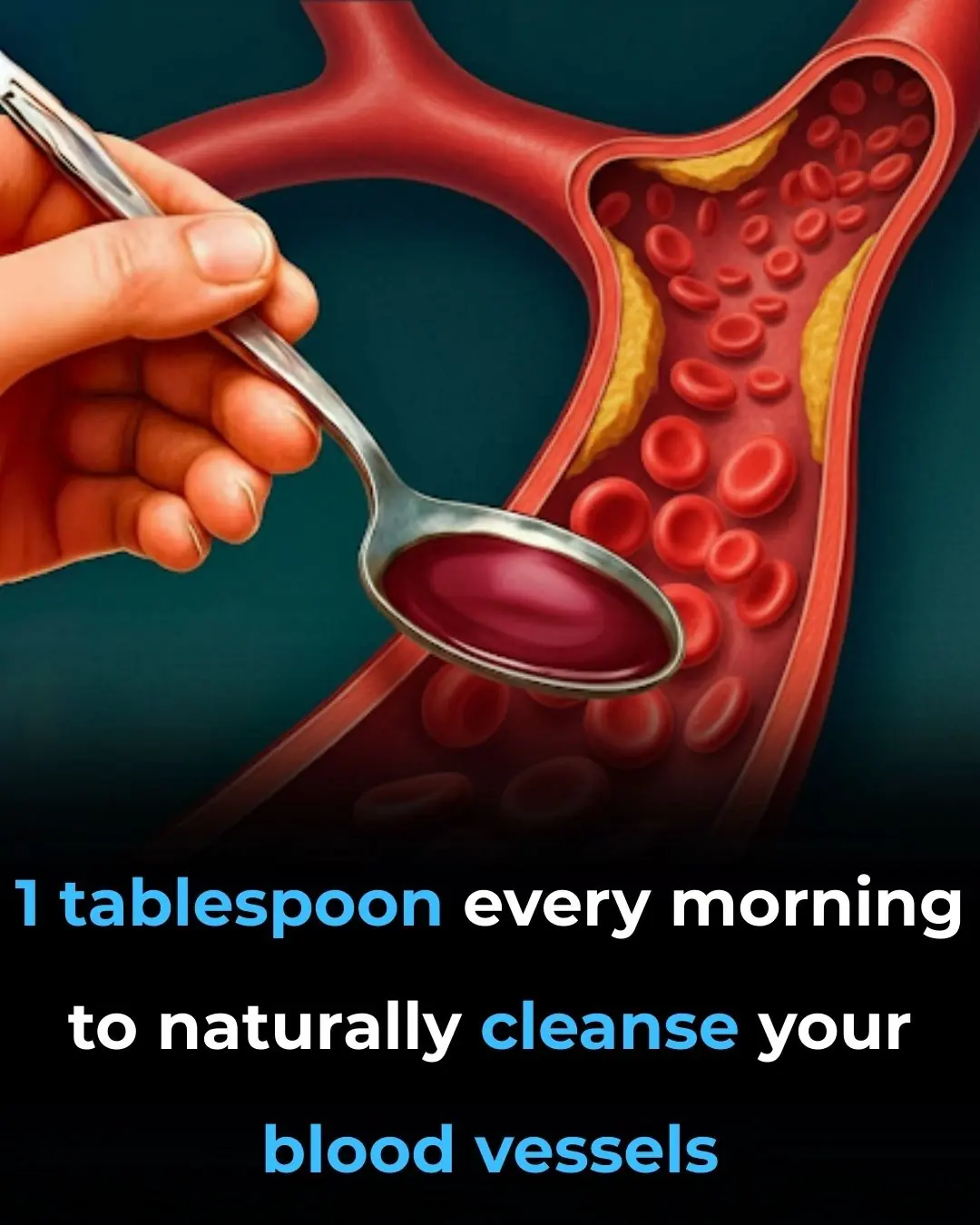 1 tablespoon every morning to naturally cleanse your blood vessels