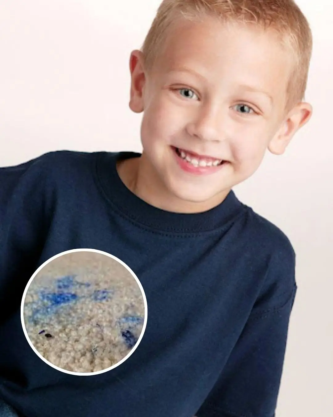 6-yr-old boy dies and leaves blue stain on carpet: years later, mom makes heartbreaking discovery