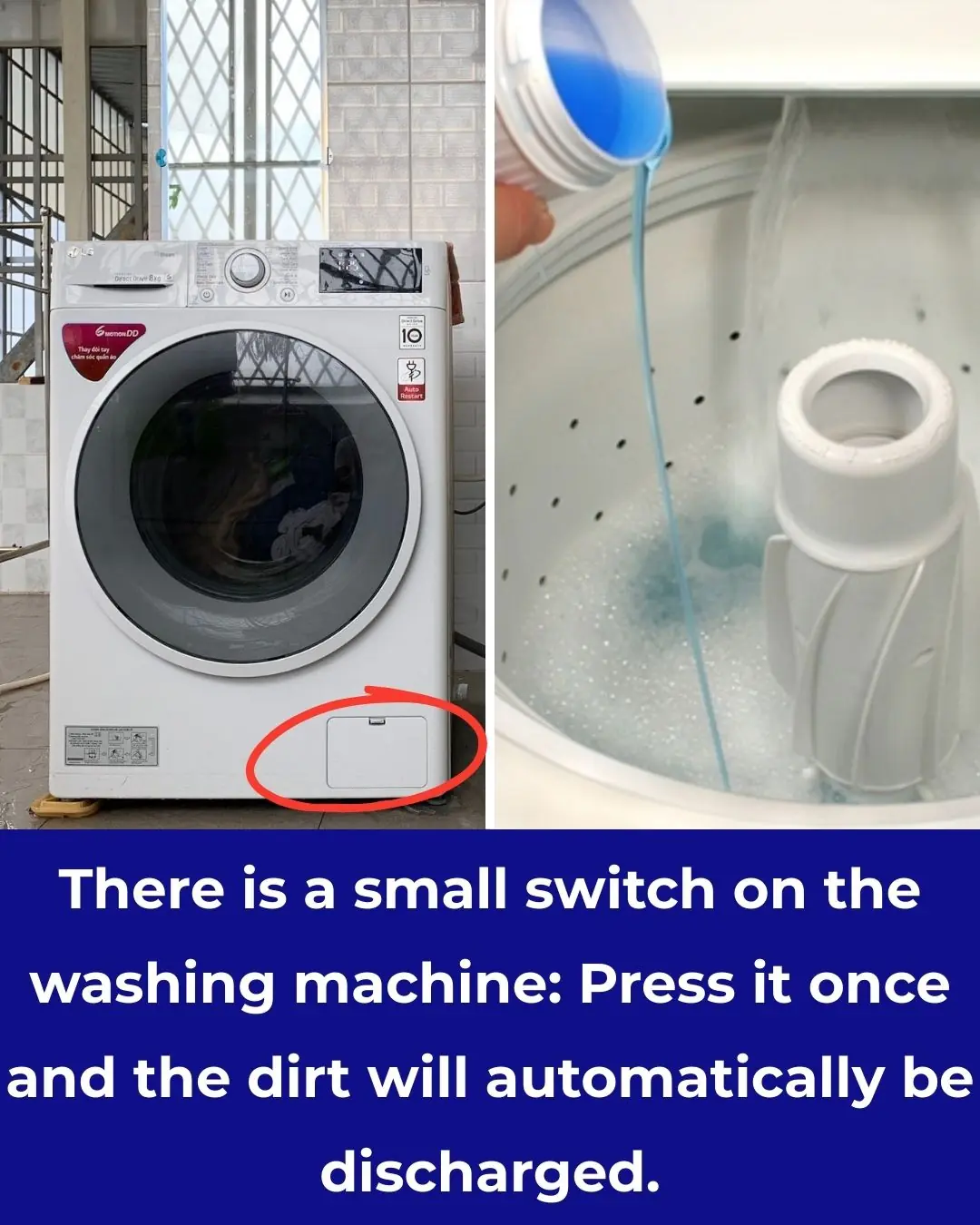 There Is a Small Switch on Your Washing Machine: Press It Once to Automatically Drain Dirty Water