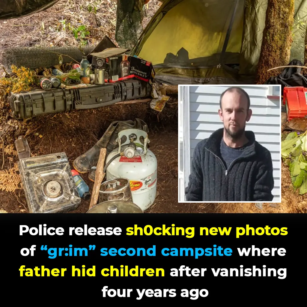 Police release shocking new photos of ‘grim’ second campsite where father hid children after vanishing four years ago