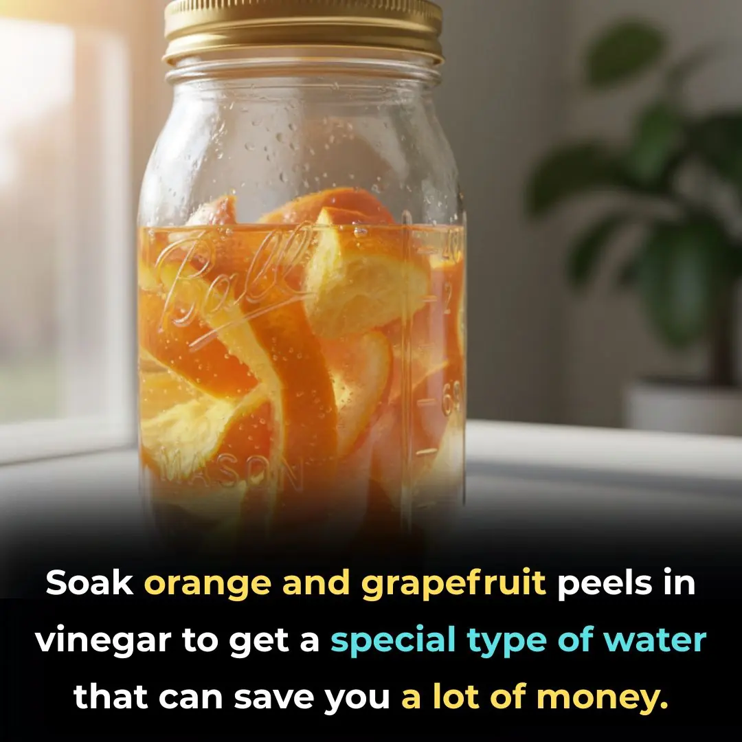 Soak orange and grapefruit peels in vinegar to get a special type of water that can save you a lot of money