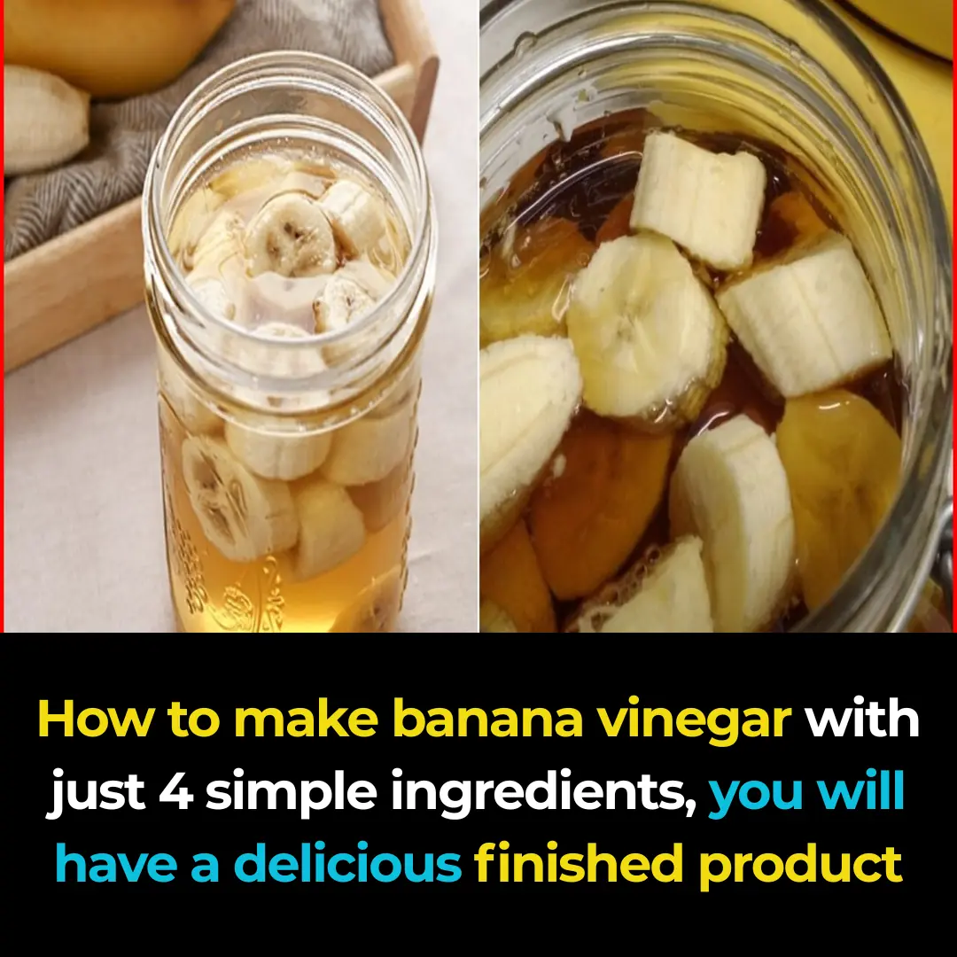 How to make banana vinegar with just 4 simple ingredients, and enjoy the delicious final product.