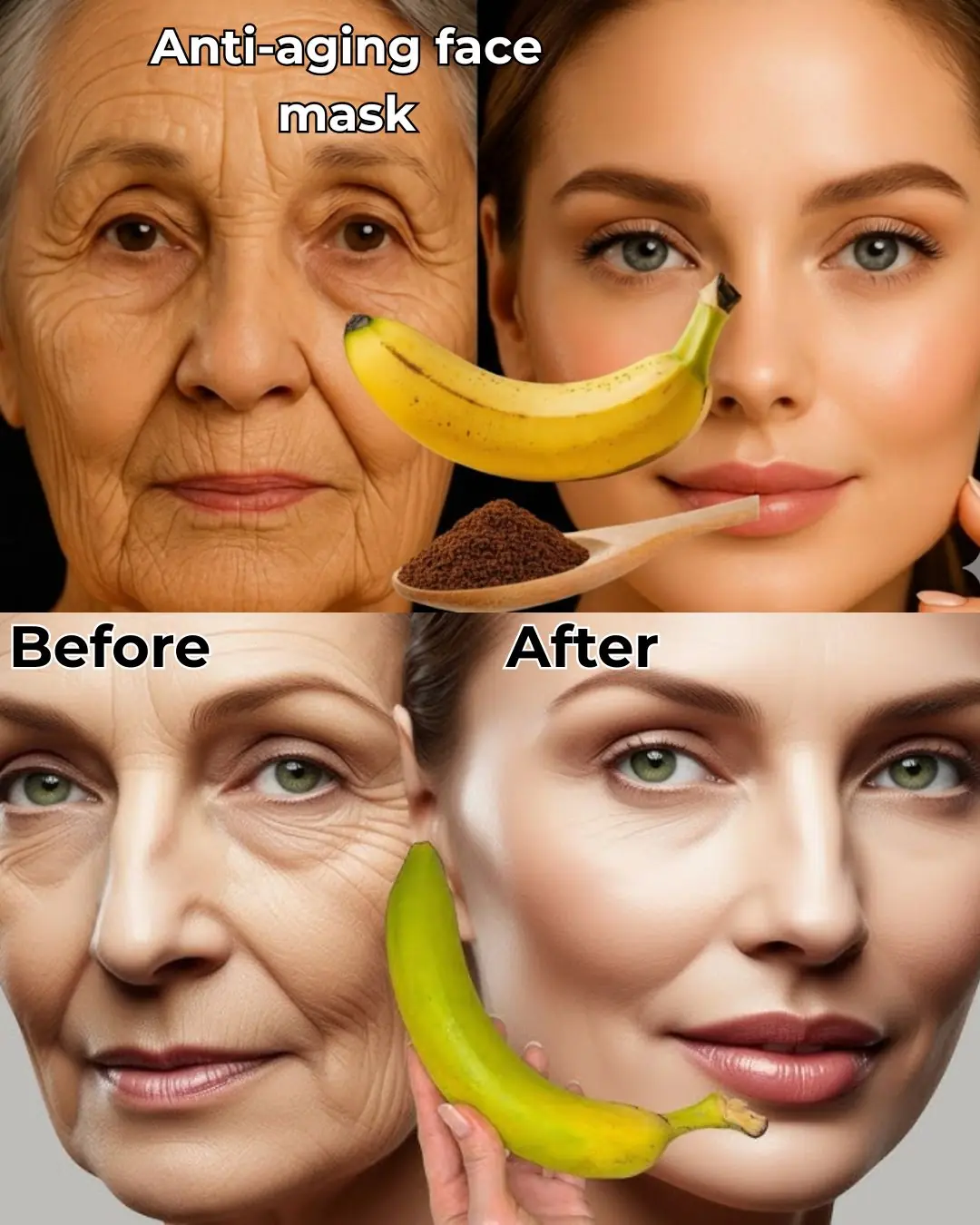 Banana & Coffee Anti-Aging Face Mask | Remove Wrinkles Naturally at Home!
