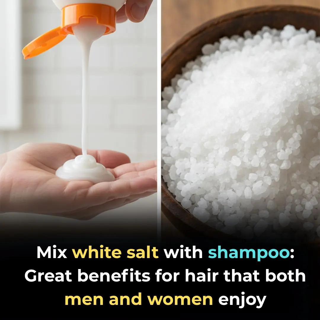 Mix white salt with shampoo: Great benefits for hair that both men and women enjoy