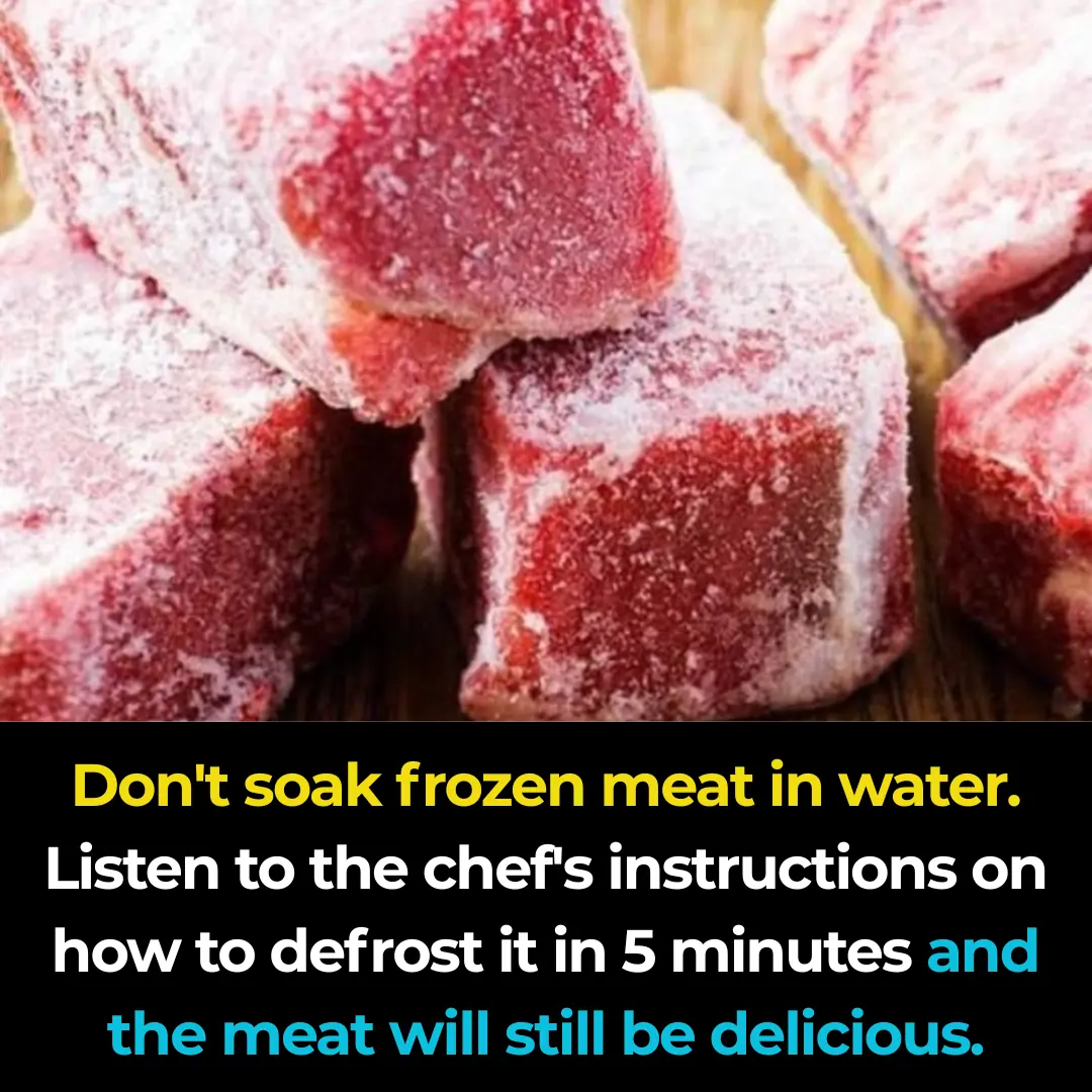 Don’t soak frozen meat in cold water. Follow the chef’s method to defrost it in 5 minutes, and the meat will still taste great.