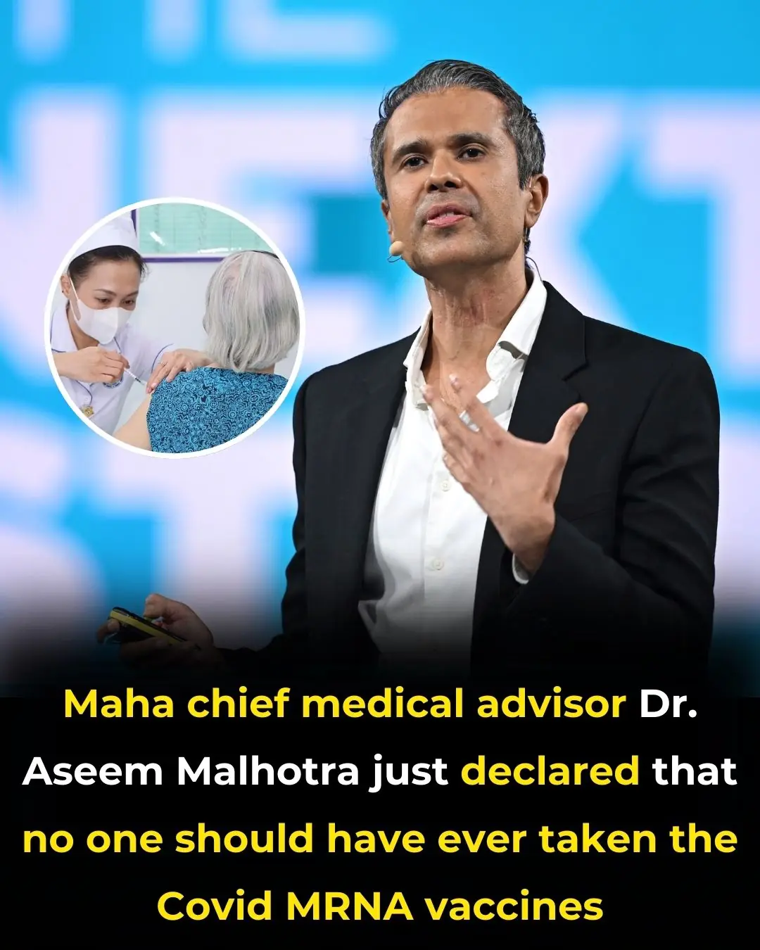 MAHA Chief Medical Advisor Dr. Aseem Malhotra Just Declared That No One Should Have Ever Taken the COVID mRNA Vaccines.