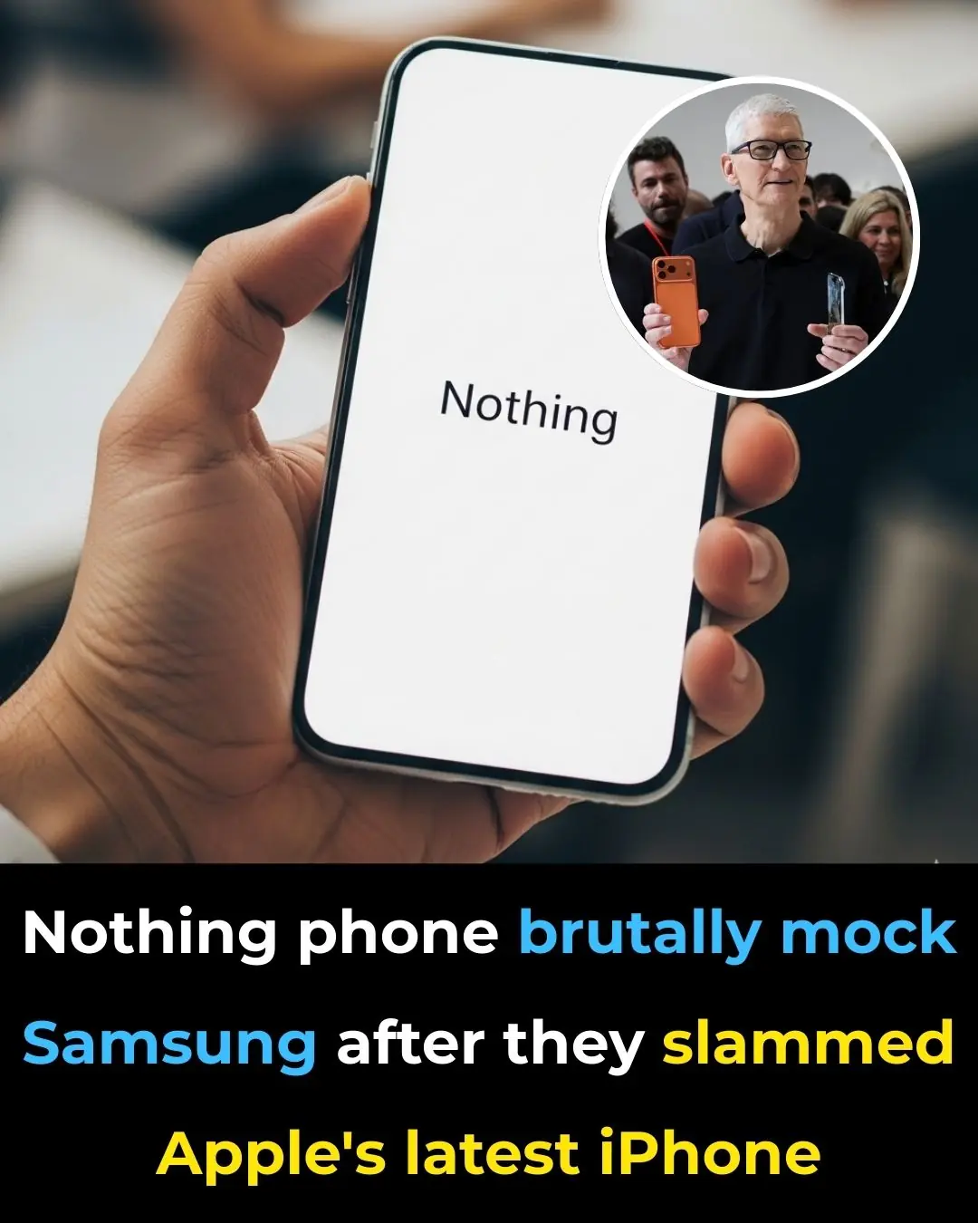 Nothing phone brutally mock Samsung after they slammed Apple's latest iPhone