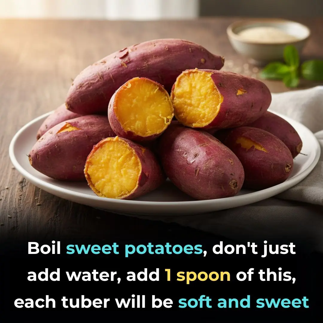 Boil sweet potatoes, don't just add water