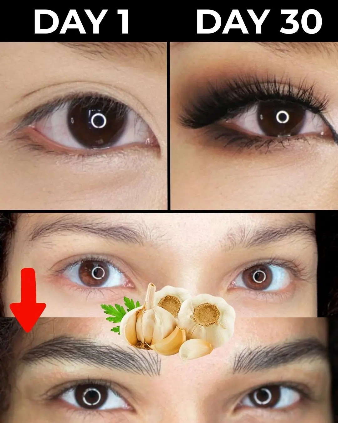 How to Grow Thicker Eyebrows and Longer Eyelashes Naturally with Garlic and Vitamin E