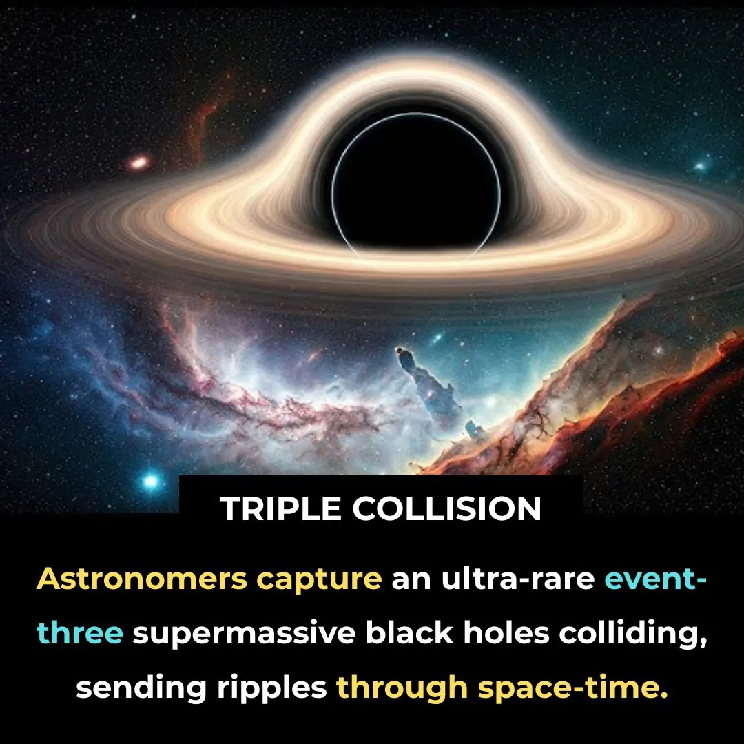 Universe Shaken: Rare Triple Black Hole Merger Sends Ripples Through Space-Time