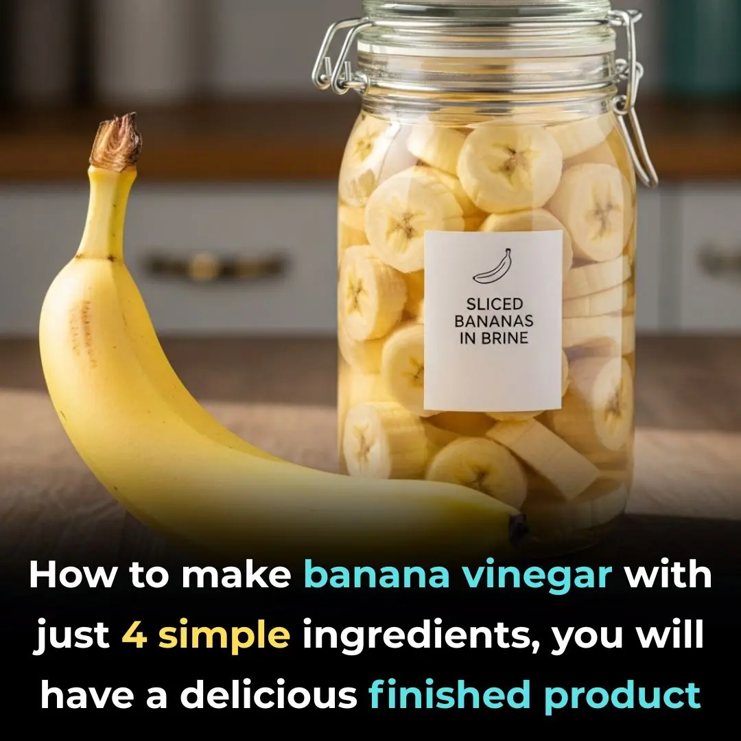 How to make banana vinegar with just 4 simple ingredients, you will have a delicious finished product