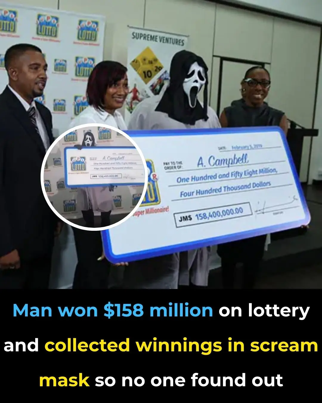 Man Won $158 Million On Lottery And Collected Winnings In Scream Mask So No One Found Out