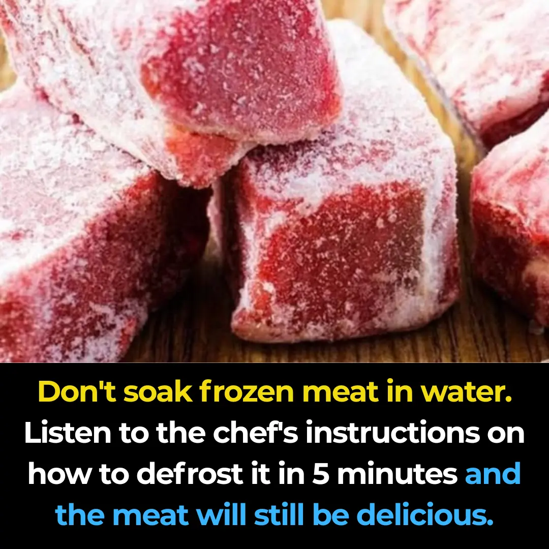 Don't soak frozen meat in cold water! Listen to the chef's tip on how ...
