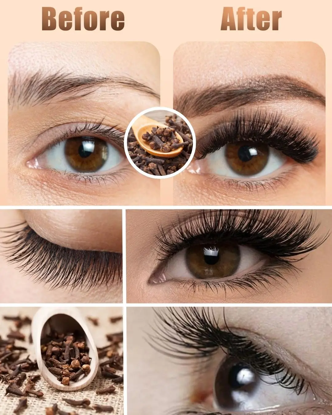 The Best Natural Home Way to Get Thick and Strong Eyebrows, Long Lashes in 7 Days with Clove Remedy