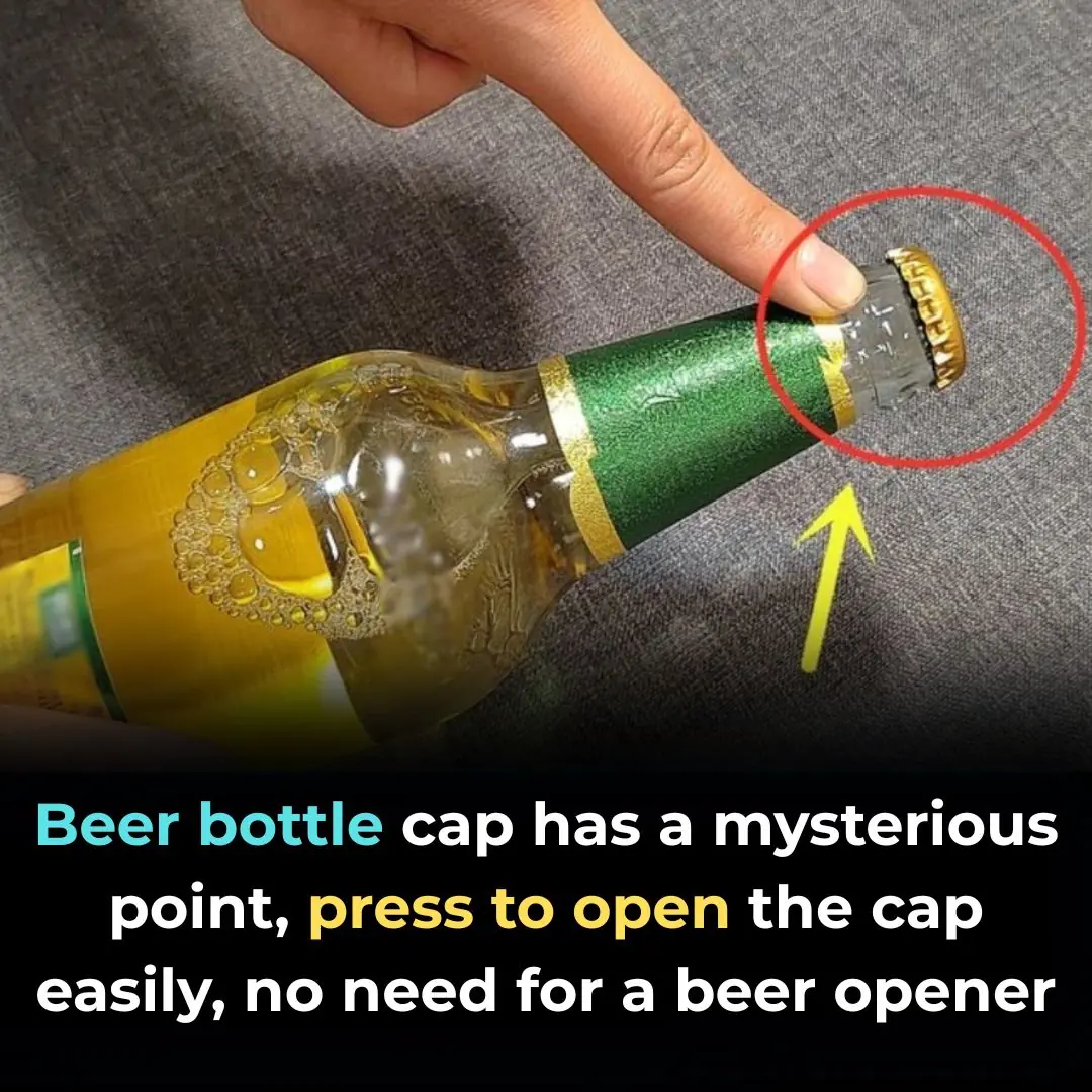 Beer bottle cap has a mysterious point, press to open the cap easily, no need for a beer opener