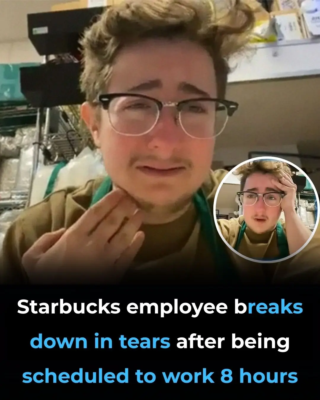 Emotional Starbucks Employee Reaction Over Long-Hour Shift Sparks Debate