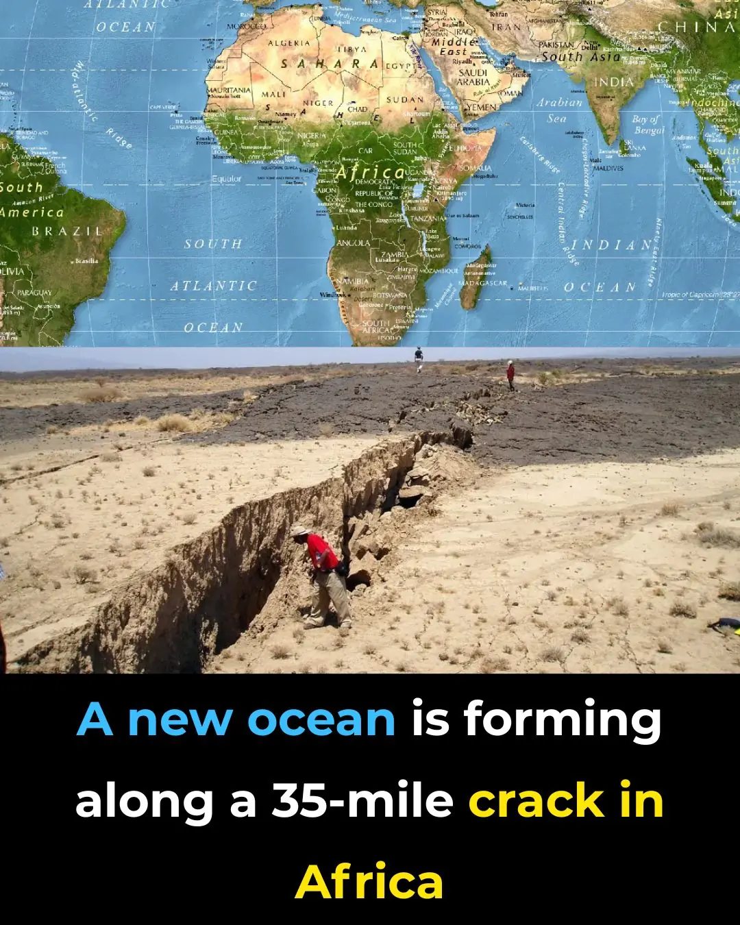 The African continent is very slowly peeling apart. Scientists say a ...