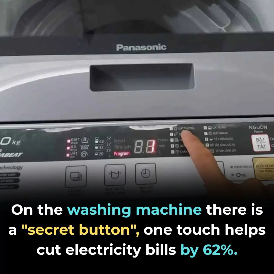 On the washing machine there is a "secret button", one touch helps cut electricity bills by 62%