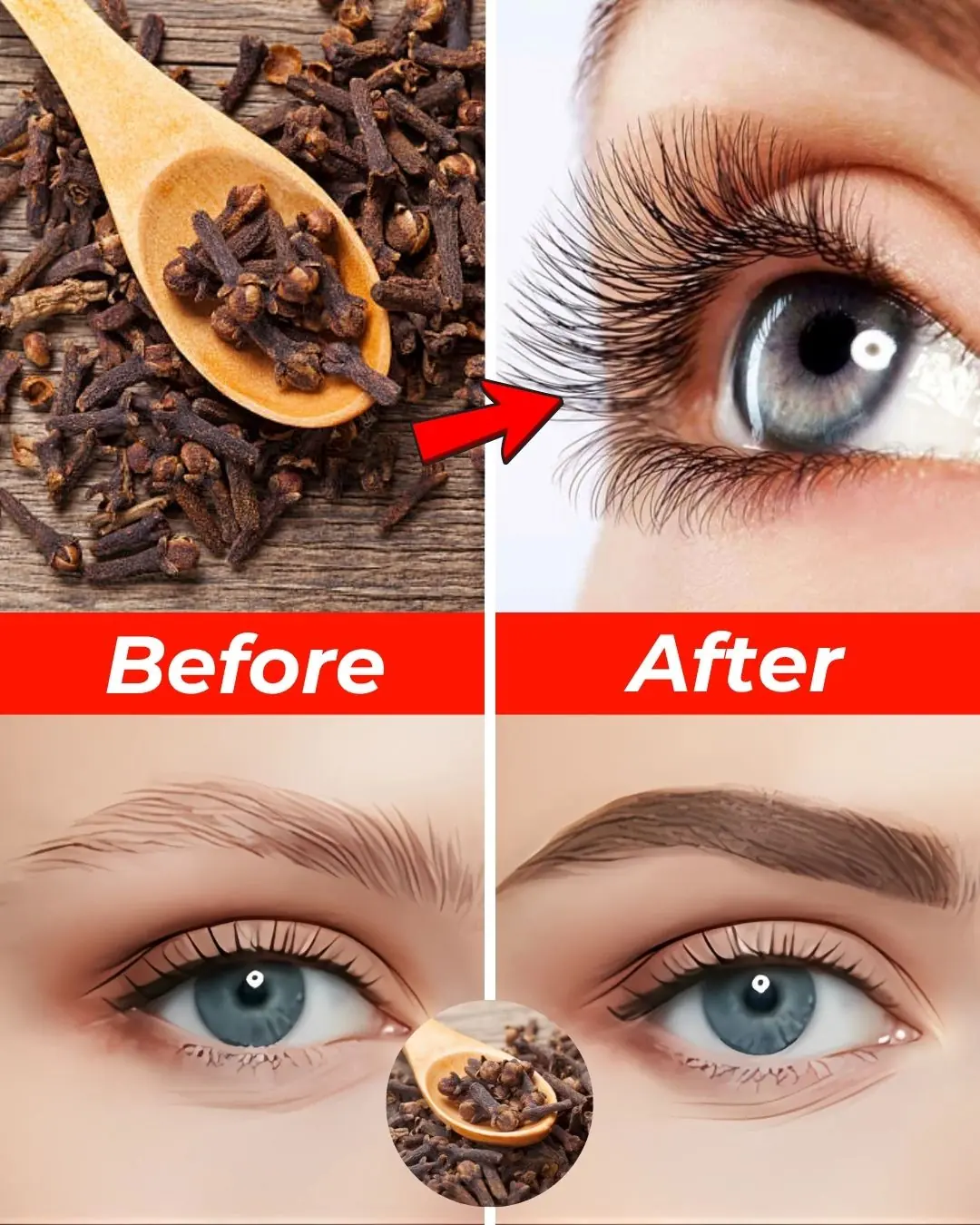 🌿 Thicker Eyebrows and Longer Lashes in Just 7 Days with a Natural Clove Secret