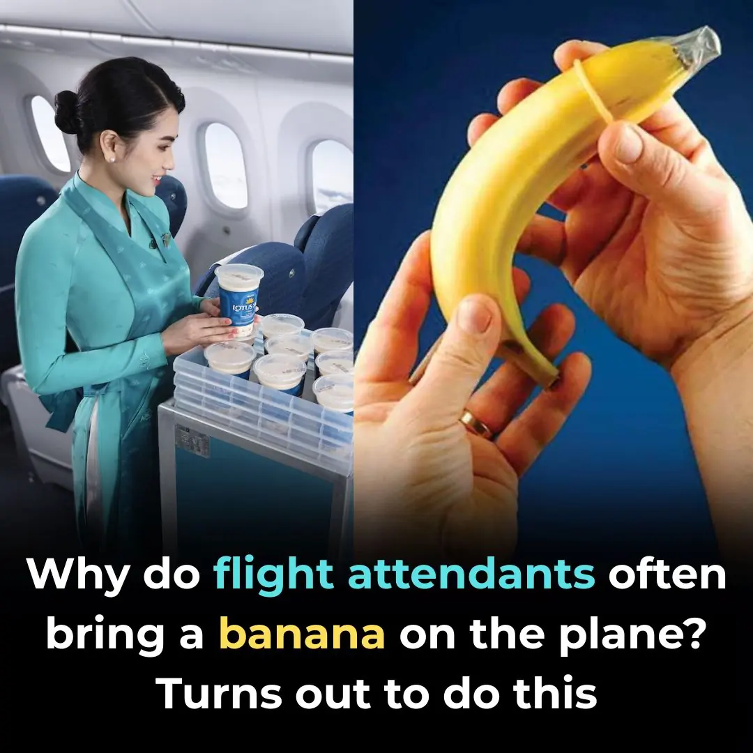 Why do flight attendants often bring a banana on the plane? Turns out to do this