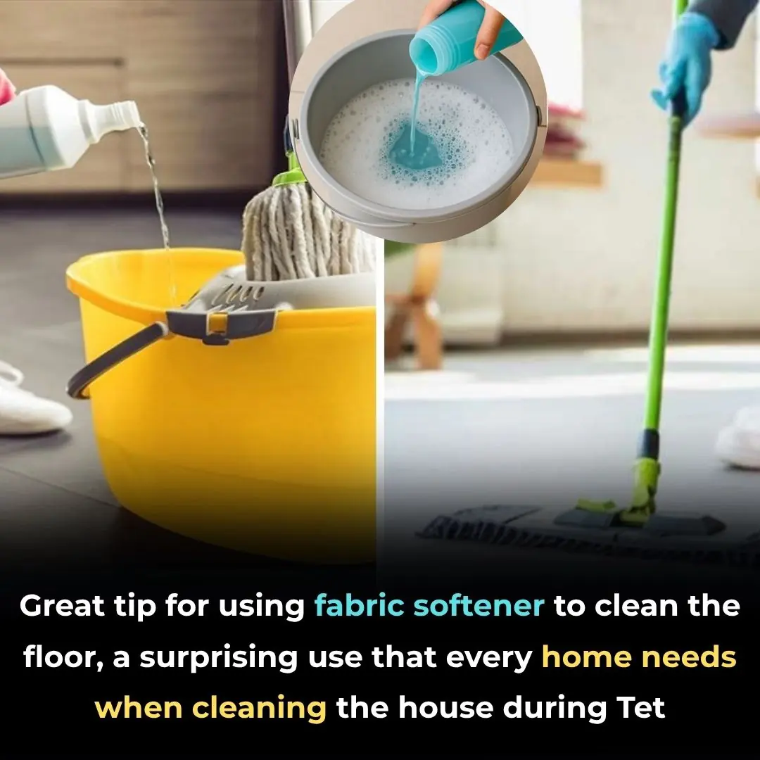 Great tip for using fabric softener to clean the floor, a surprising ...