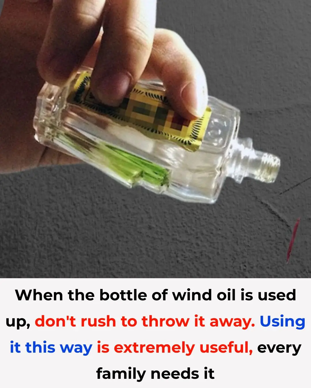 Wind Up Throw When the bottle of wind oil is used up, don't rush to throw it away ...