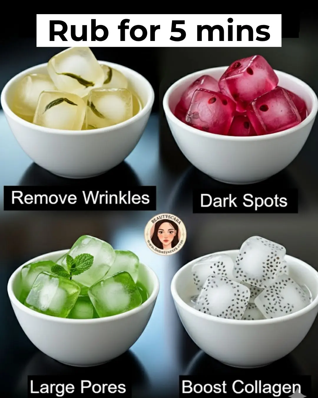 10 DIY Beauty Ice cubes for Face, Glowing Skin