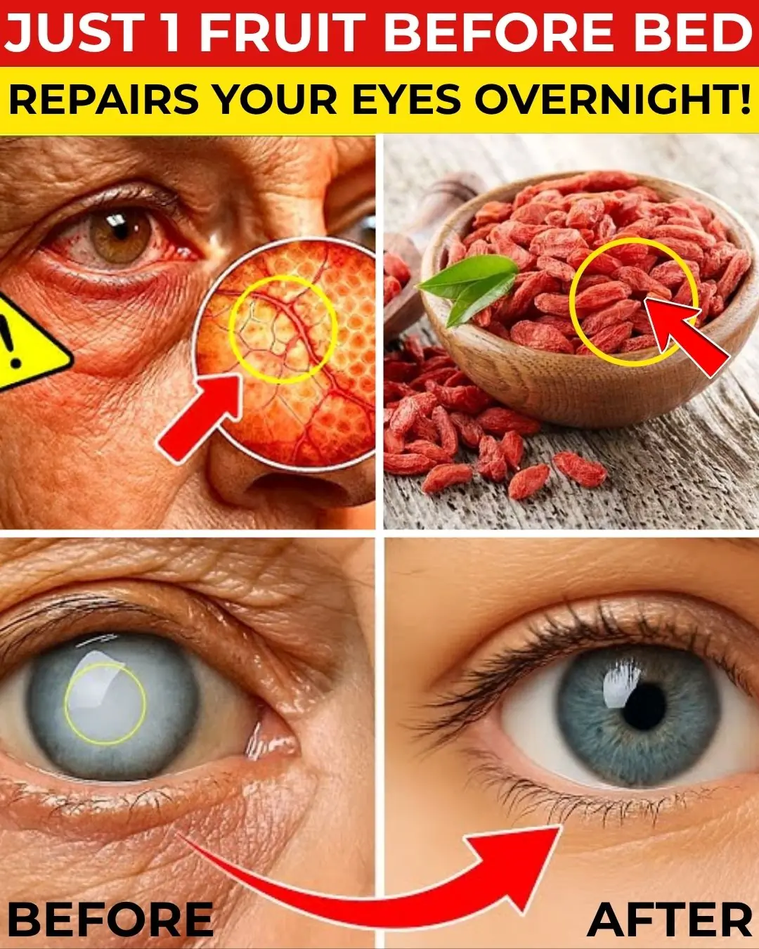 Seniors, Eat This Fruit Before Bed to Repair Your Eyes & Vision During Sleep | Senior Health Tips