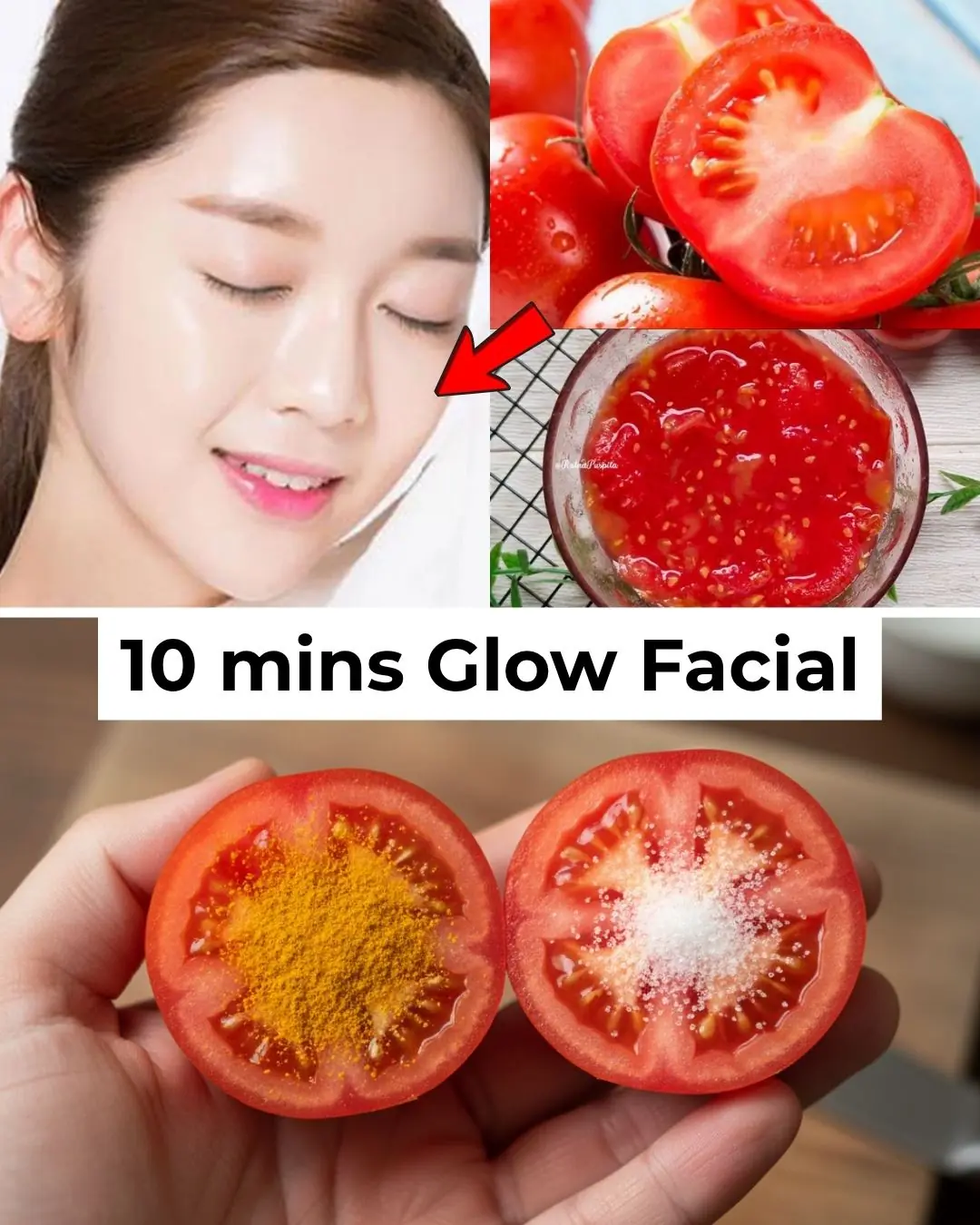 ✨ DIY Tomato, Turmeric & Sugar Scrub for Naturally Glowing Skin