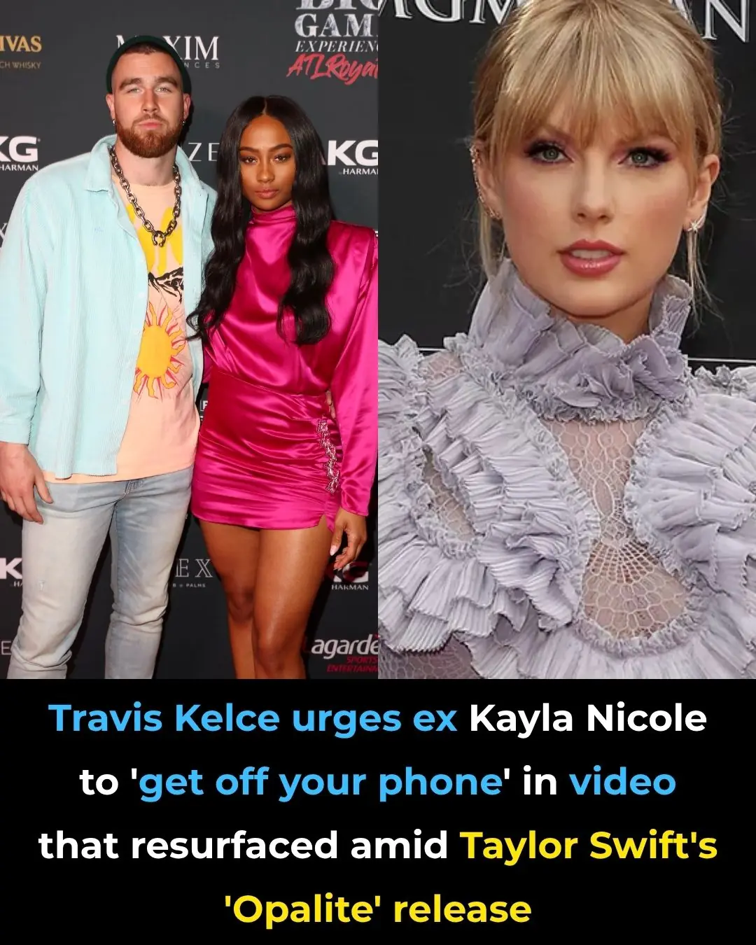 Travis Kelce Urges Ex Kayla Nicole to ‘Get Off Your Phone’ in Video(01)