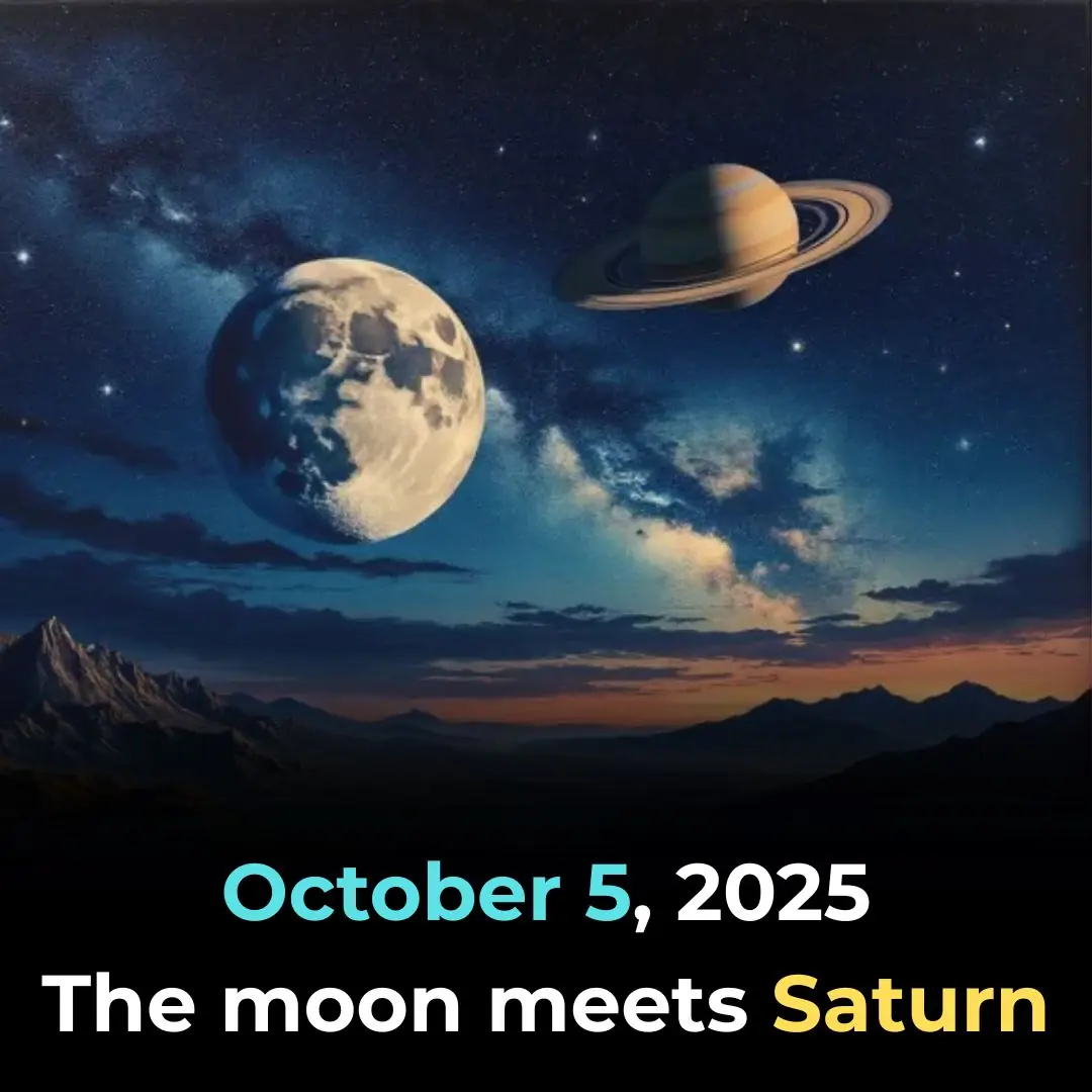 The moon and Saturn meet—October 5