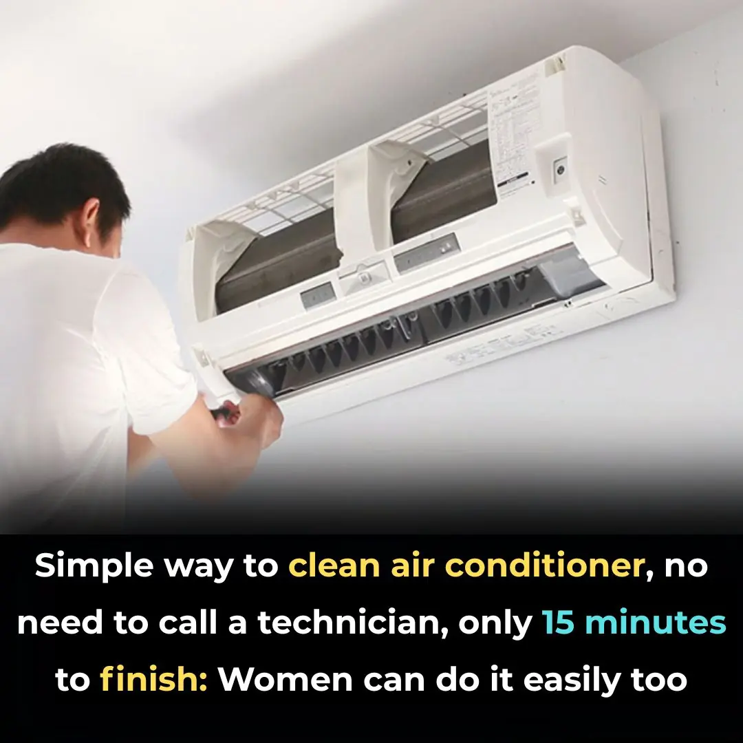 Simple way to clean air conditioner, no need to call a technician, only 15 minutes to finish: Women can do it easily too