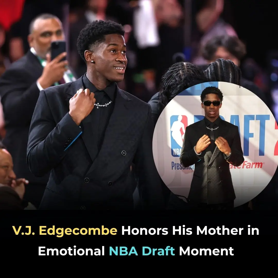 V.J. Edgecombe Honors His Mother in Emotional NBA Draft Moment