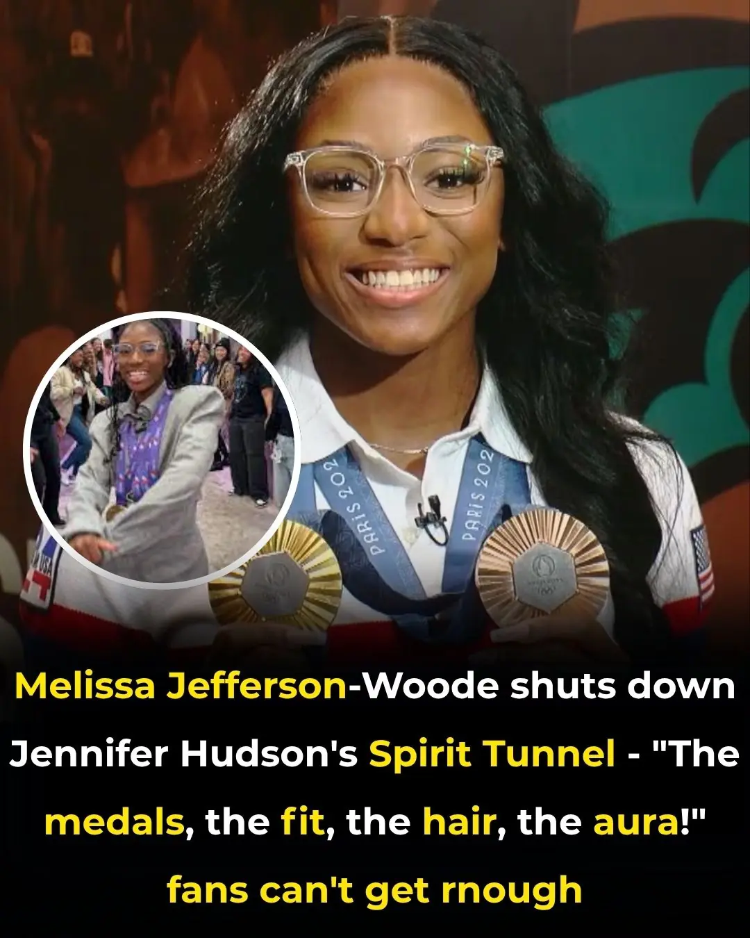 Melissa Jefferson-Woode Lights Up Jennifer Hudson’s Viral Spirit Tunnel — The Track Superstar Who Turned a TV Moment Into Internet Gold