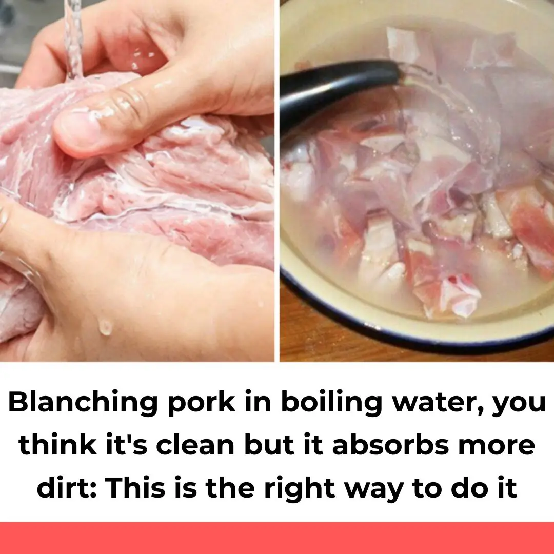 Blanching pork in boiling water, you think it's clean but it absorbs more dirt: This is the right way to do it