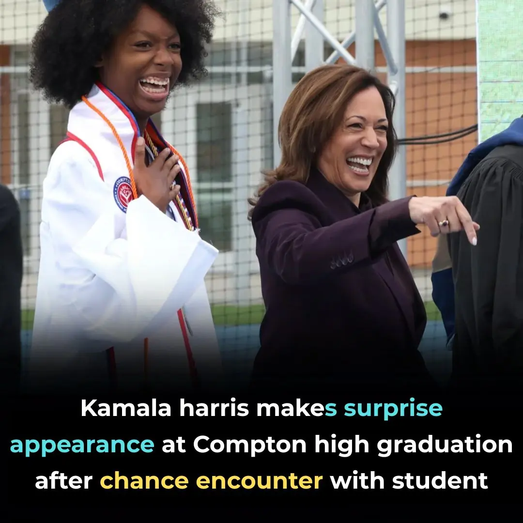 Kamala Harris Makes Surprise Appearance at Compton High Graduation After Chance Encounter With Student