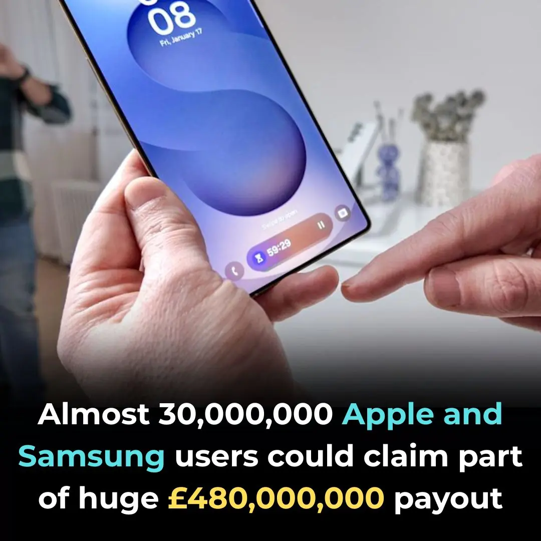 Almost 30,000,000 Apple and Samsung users could claim part of huge £480,000,000 payout