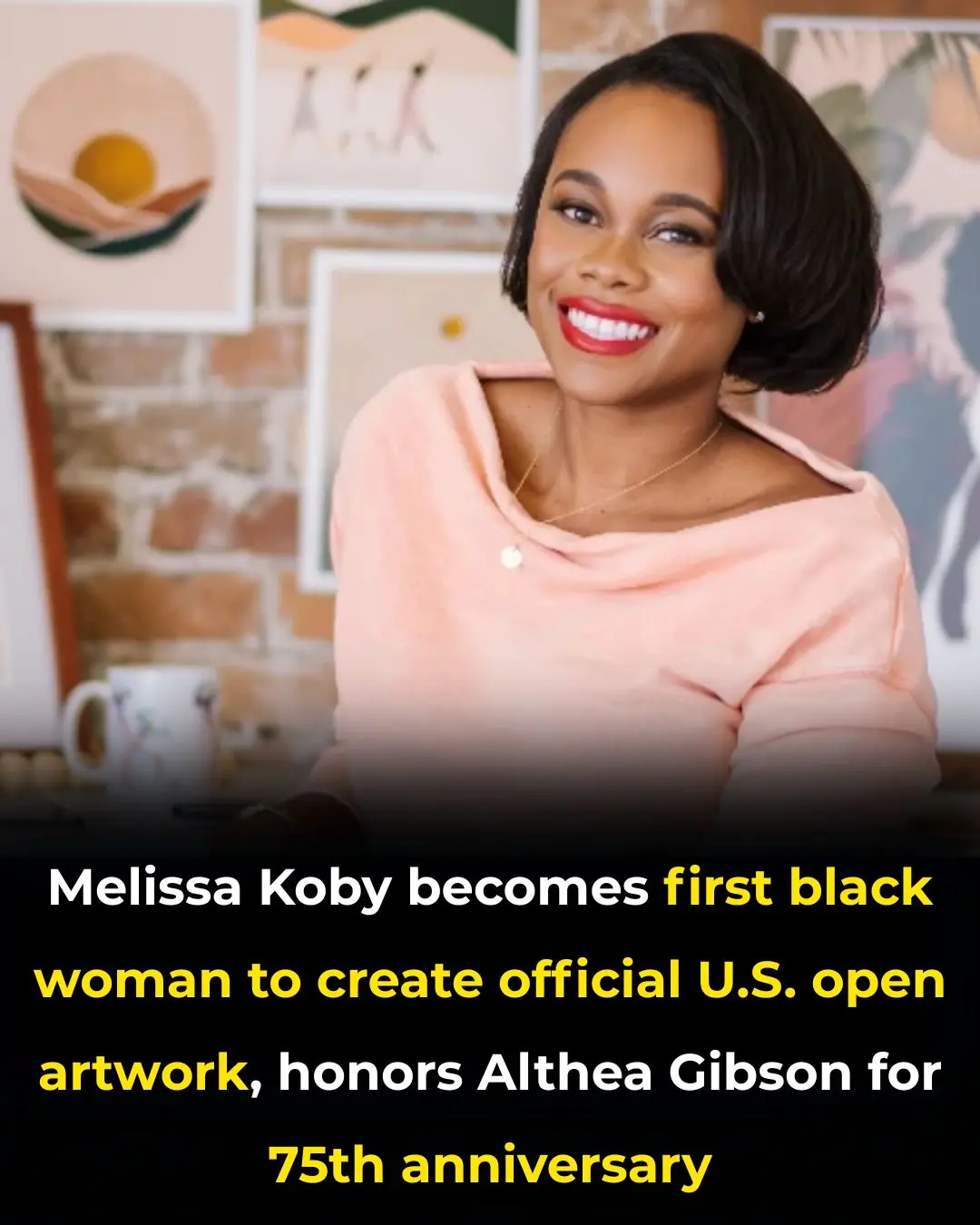 Melissa Koby Becomes First Black Woman to Create Official U.S. Open Artwork, Honors Althea Gibson for 75th Anniversary