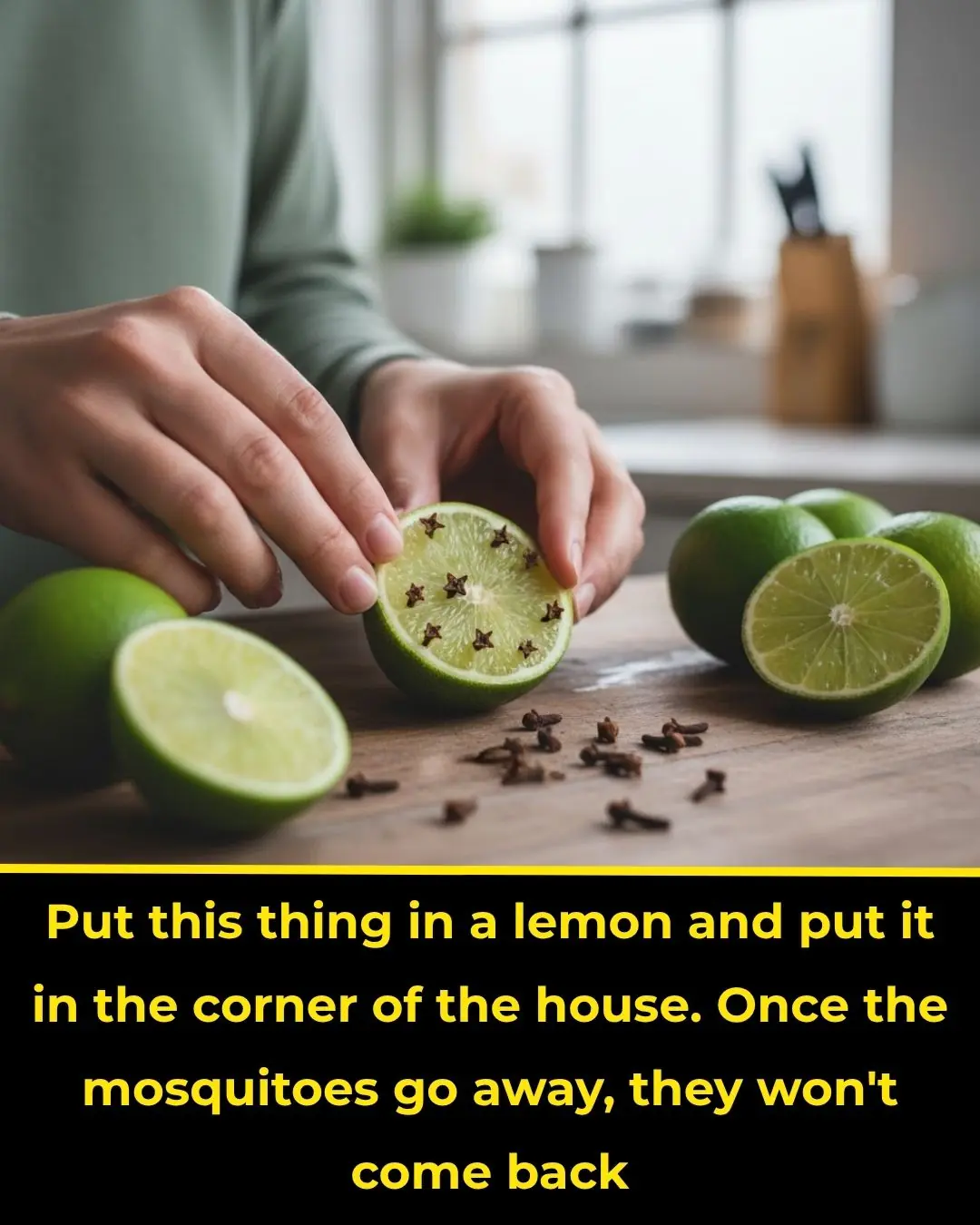 Put this thing in a lemon and put it in the corner of the house. Once the mosquitoes go away, they won't come back