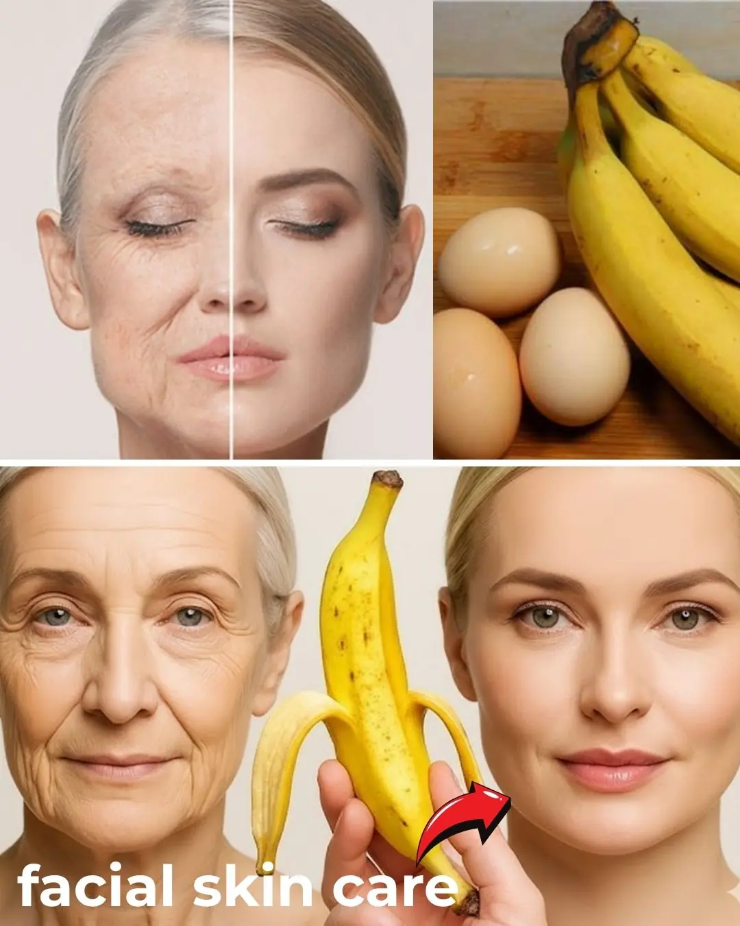 🍌🥚 Banana and Egg Mask to Look Younger Even in Your 80s